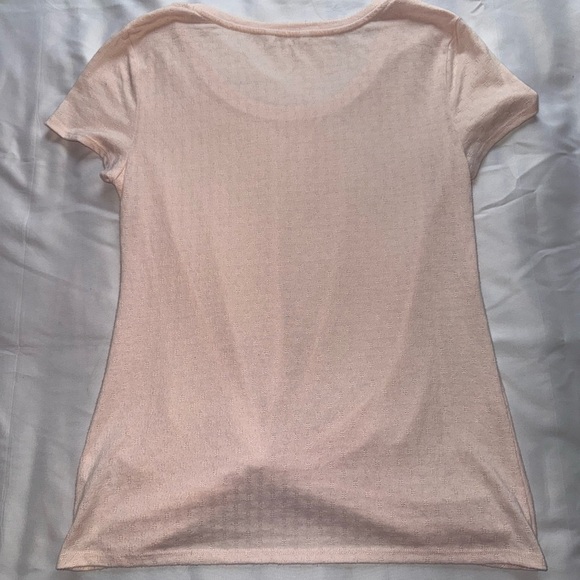 Candie's Light Pink Twist Front Tee Size Medium - Picture 2 of 4